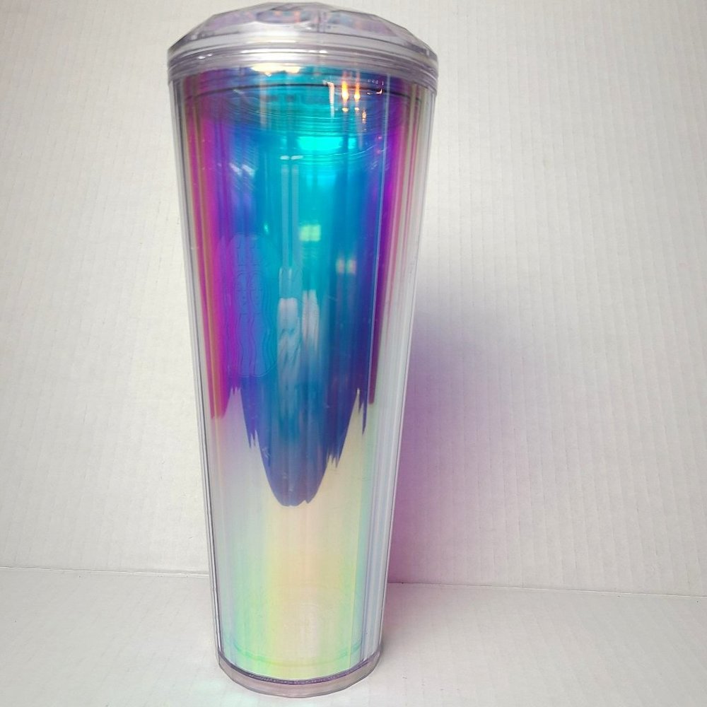 Starbucks Limited Edition Iridescent Diamond Rainbow Domed Tumbler Summer 2020 - Picture 4 of 10